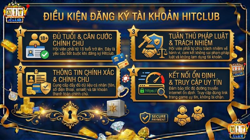 Những điều kiện cơ bản cần tuân thủ khi chọn đăng ký Hitclub 