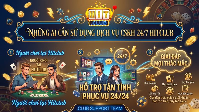 Khách hàng liên hệ tới CSKH 24/7 Hitclub khi gặp lỗi