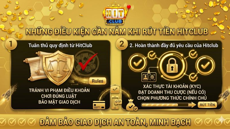Những điều kiện quan trọng không thể bỏ lỡ khi Rút tiền Hitclub
