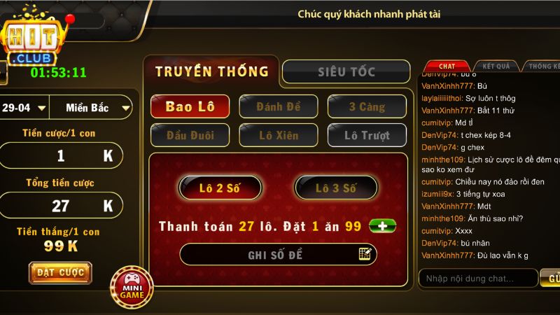 Các hình thức chơi lô đề Hitcub phổ biến